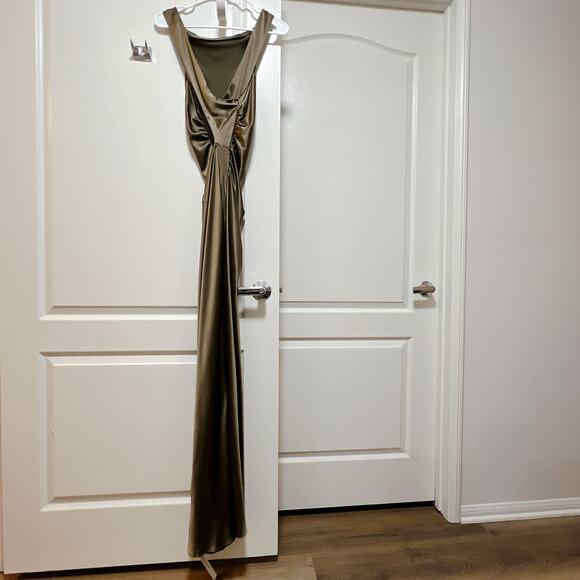 Reformation Satin Maxi Dress in Bronze - Picture 4 of 5